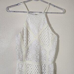 Bebe Ivory White Lace Shift Dress Size 4